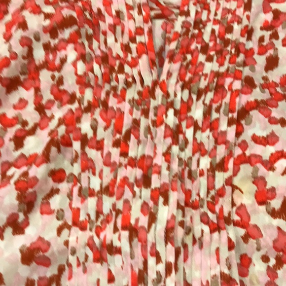 Talbots tunic in cream, pink, coral and rust - Picture 3 of 6